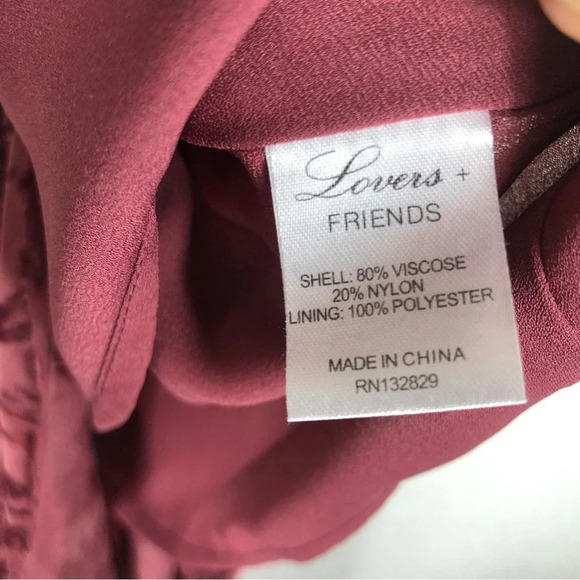 Lovers + Friends Tatum Maeve Pink Velvet Burnout Cut Out Maxi Dress Medium - Picture 6 of 15